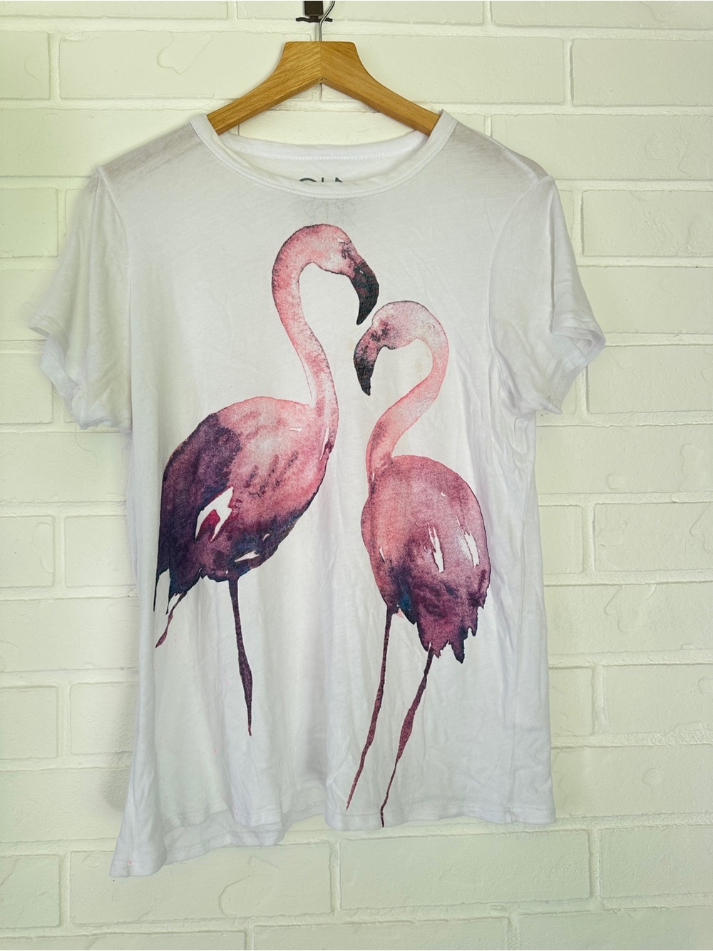 Chaser 100% Cotton White Tee with Pink Flamingo Graphic XL - Picture 2 of 10